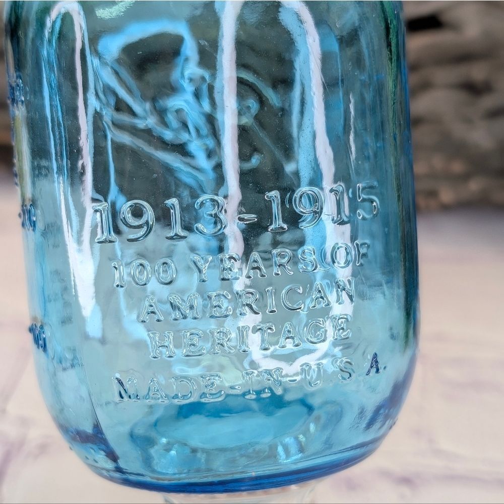 Set of 2 Limited Edition Redneck Blue Mason Jar Hillbilly Wine Glass - Picture 5 of 13